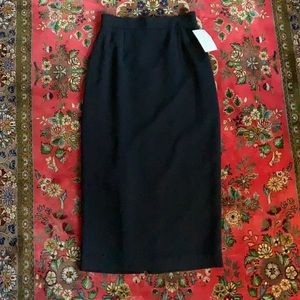 Liz Claiborne Petite Long Navy Dress Skirt Sz 6P